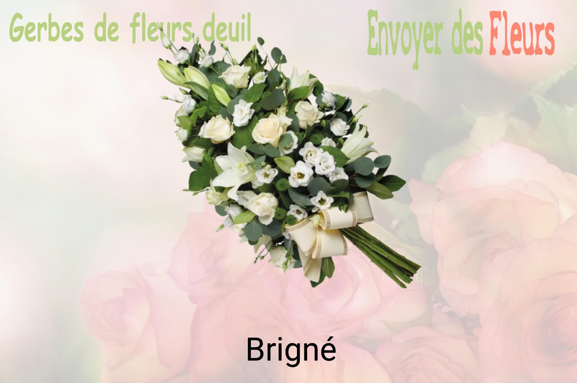 Gerbe de fleurs de deuil livrée à Brigné